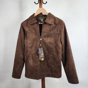 Men's Brown Suede Zip Jacket